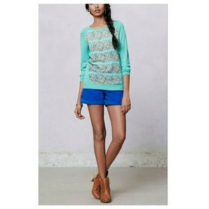 Anthropologie Pilcro and the Letterpress Size 26 Royal Blue Roll Up Shorts